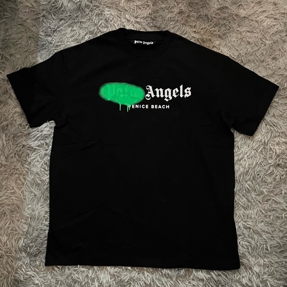 Palm Angels Other - Palm Angels Milano Green Spray Logo T-shirt Size XL